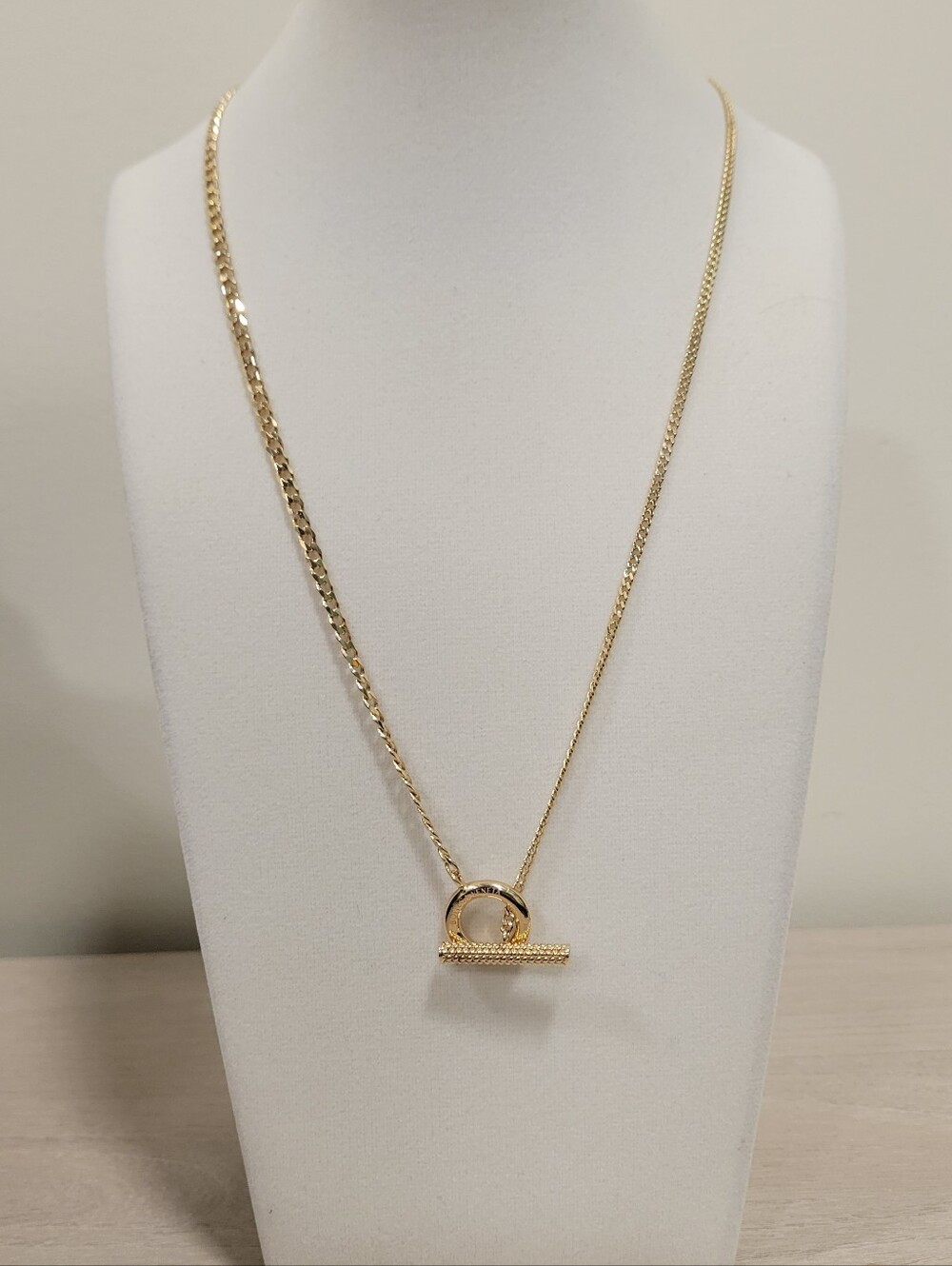Bottega Veneta Gold Toggle Pendant Necklace